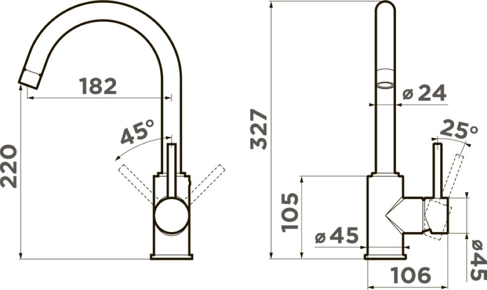 Смеситель для кухни OMOIKIRI Shinagawa-BN-BL (4994252) - ракурс 2
