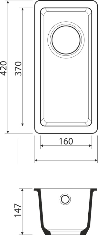 Кухонная мойка OMOIKIRI Kata 20-U-MA (4993370) - ракурс 2