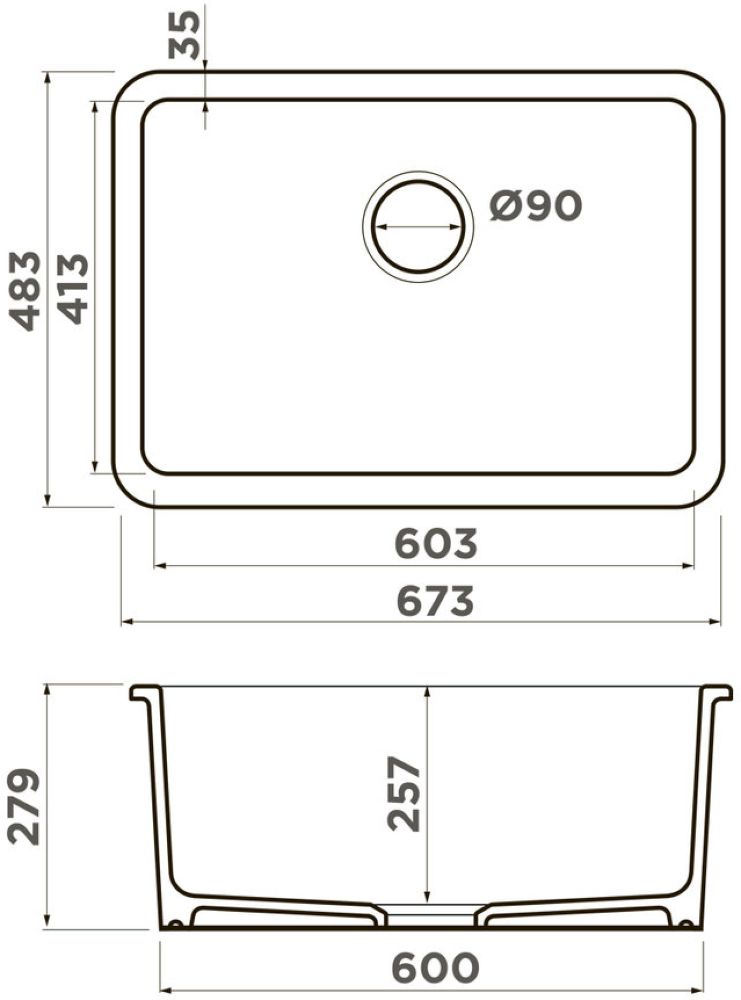Кухонная мойка OMOIKIRI Torishima 67-U/I-WH Glossy (4993866) - ракурс 2