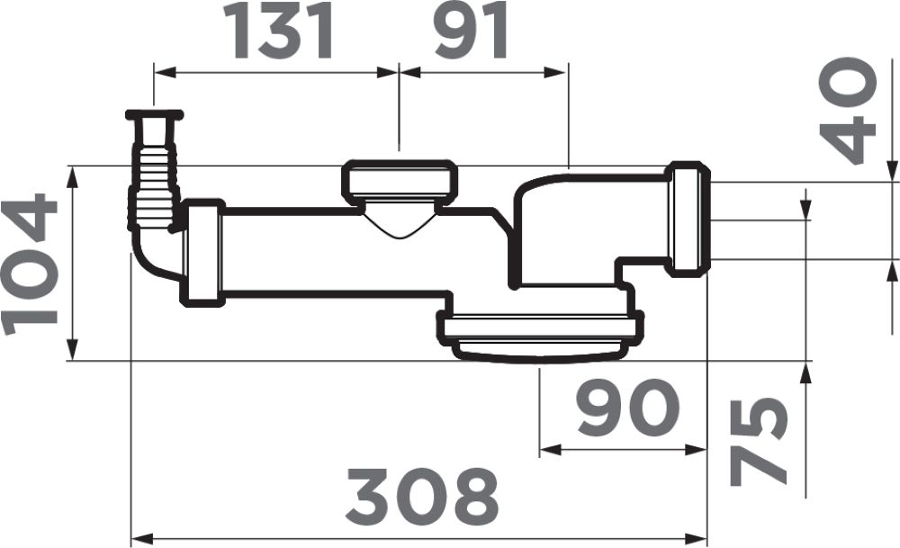 Сифон OMOIKIRI 4996119 S-01 - ракурс 3