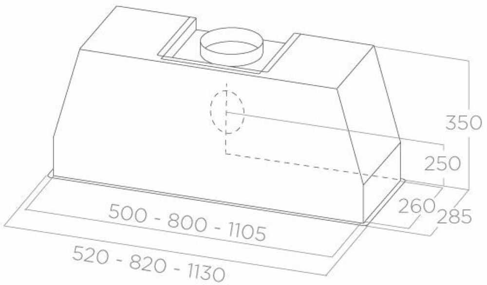 Встраиваемая вытяжка ELICA CT 35 PRO IX/A/120 - ракурс 3