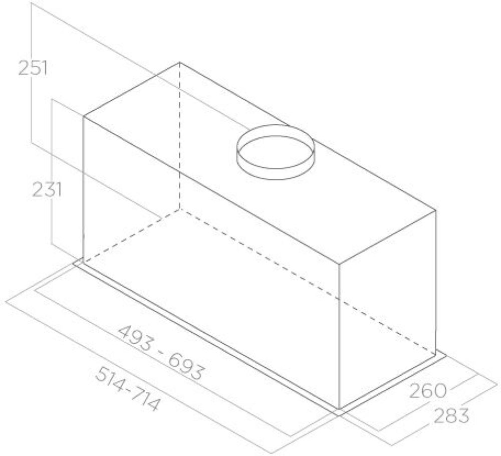 Встраиваемая вытяжка ELICA FOLD GR/A/72 - ракурс 2