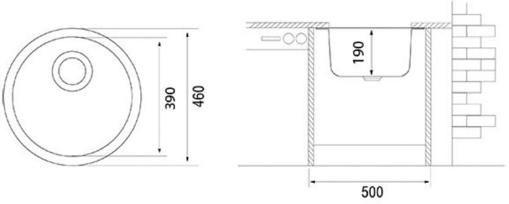 Кухонная мойка LONGRAN ULS460 - 54 - ракурс 2