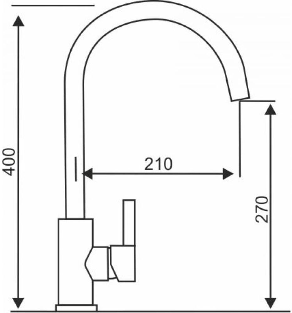 Смеситель для кухни LONGRAN LM2102 SS - ракурс 2