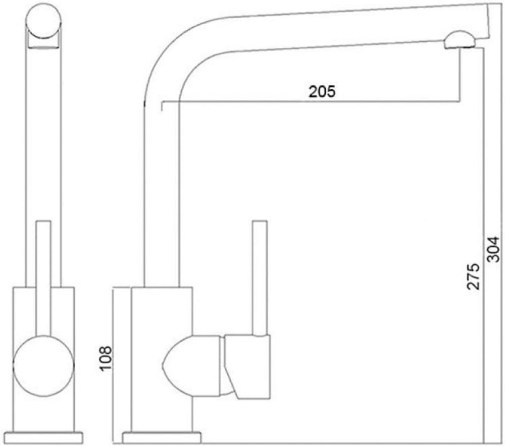 Смеситель для кухни LONGRAN LM2104 - 07 - ракурс 2