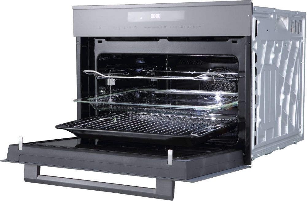 Компактный духовой шкаф с микроволновкой KORTING OKB 3250 GBXGr MW - ракурс 4