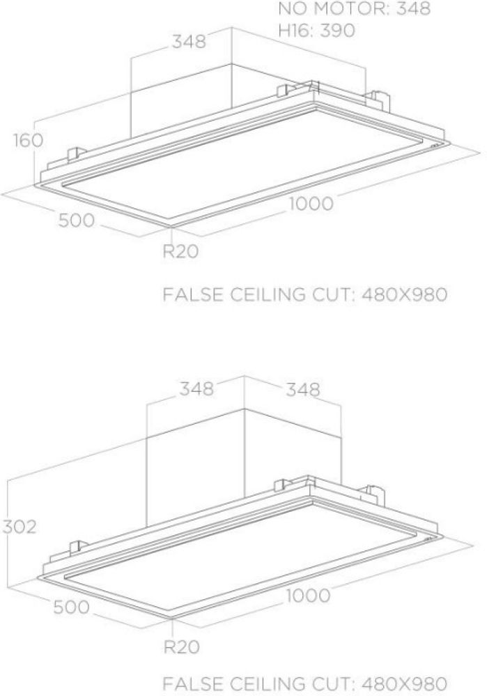 Встраиваемая вытяжка ELICA ILLUSION H30 BL MAT/A/100 - ракурс 3