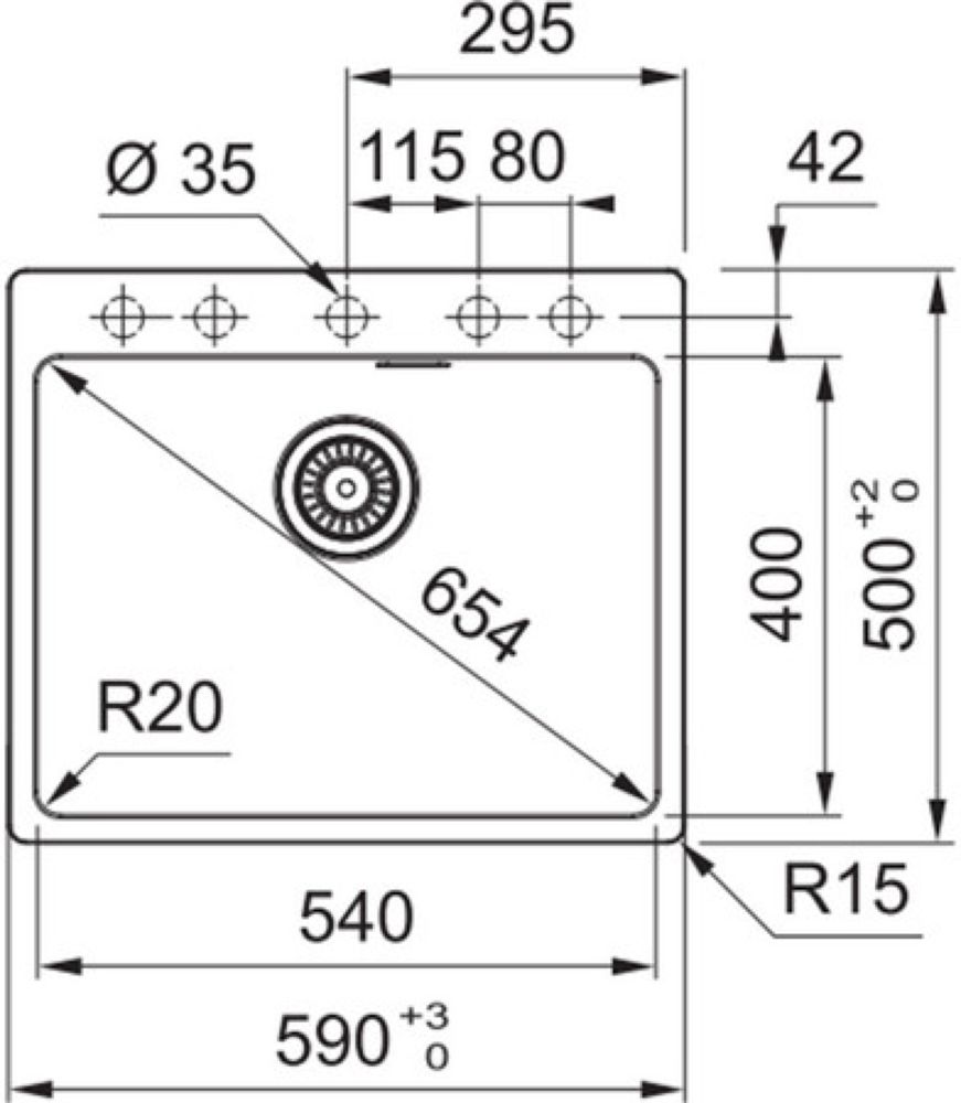 Кухонная мойка FRANKE MRG 610-54 FTL (114 0696 193 белый) - ракурс 2