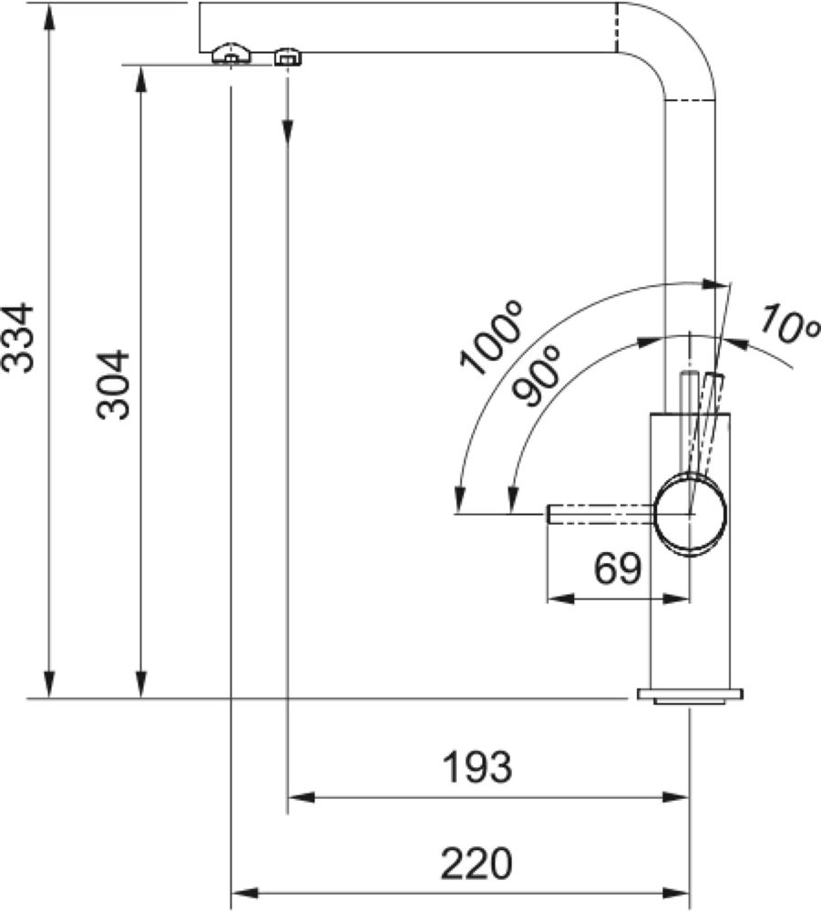 Смеситель для кухни FRANKE Neptune Clear Water (115 0370 689) - ракурс 3