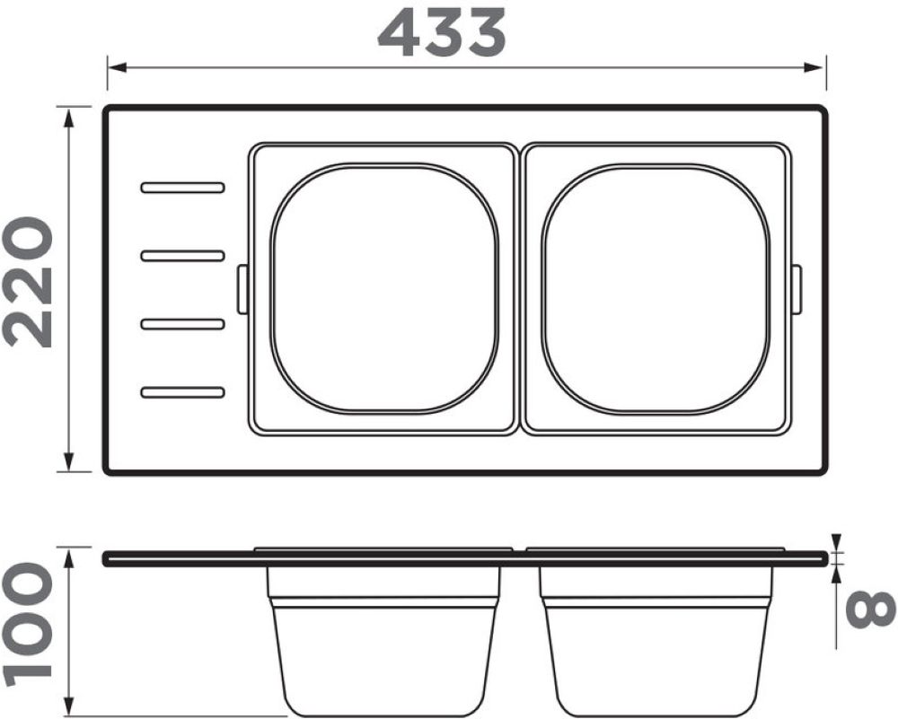 Контейнер OMOIKIRI DC-02-2-LG (4999077) - ракурс 2