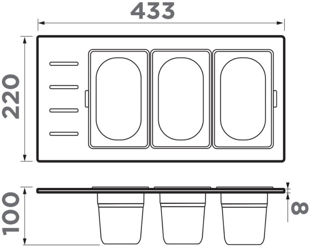 Контейнер OMOIKIRI DC-02-3-LG (4999080) - ракурс 2