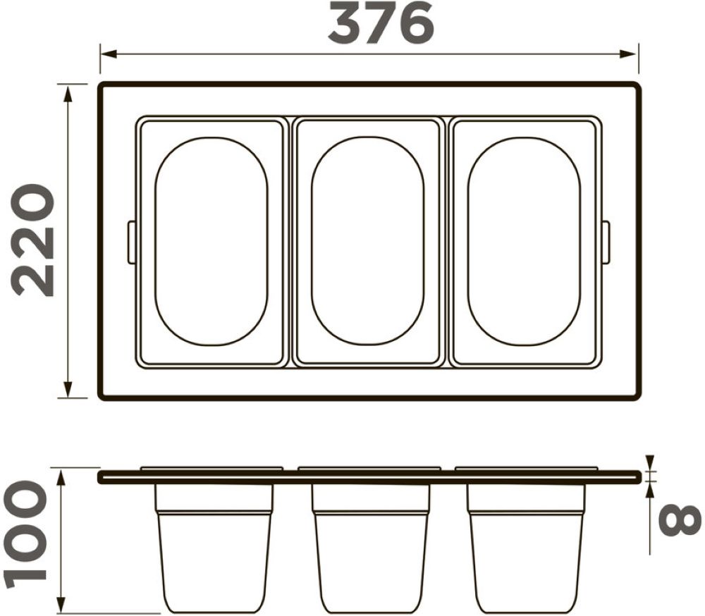 Контейнер OMOIKIRI DC-04-3-GB (4999088) - ракурс 2