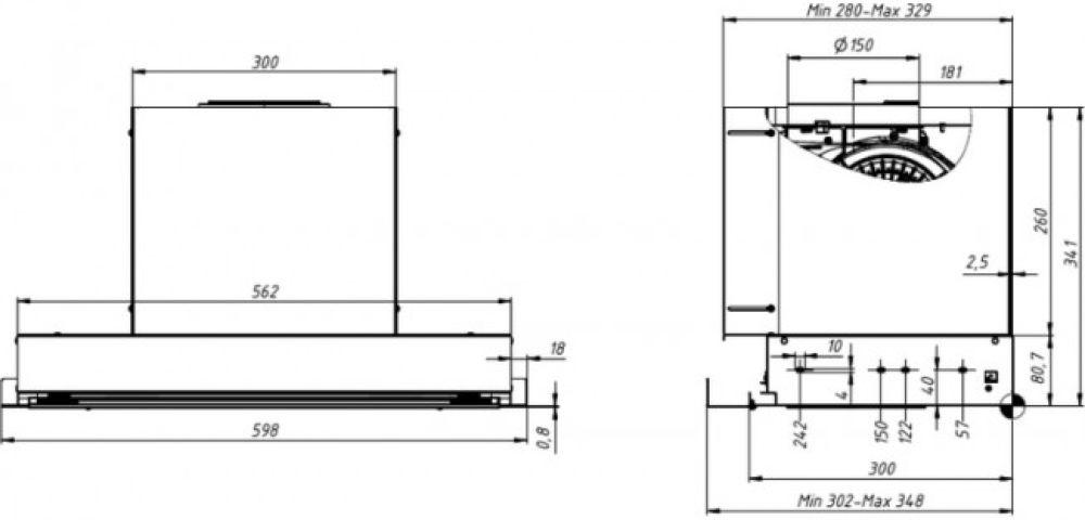 Встраиваемая вытяжка FRANKE T-FORM 60 BK - ракурс 10