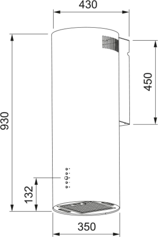 Настенная вытяжка FRANKE AXIS 35 WH - ракурс 3