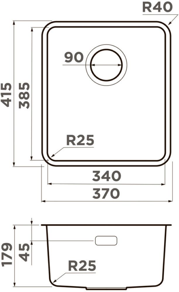 Кухонная мойка OMOIKIRI Omi 37-U/I-GB Ultra (4997416) - ракурс 2