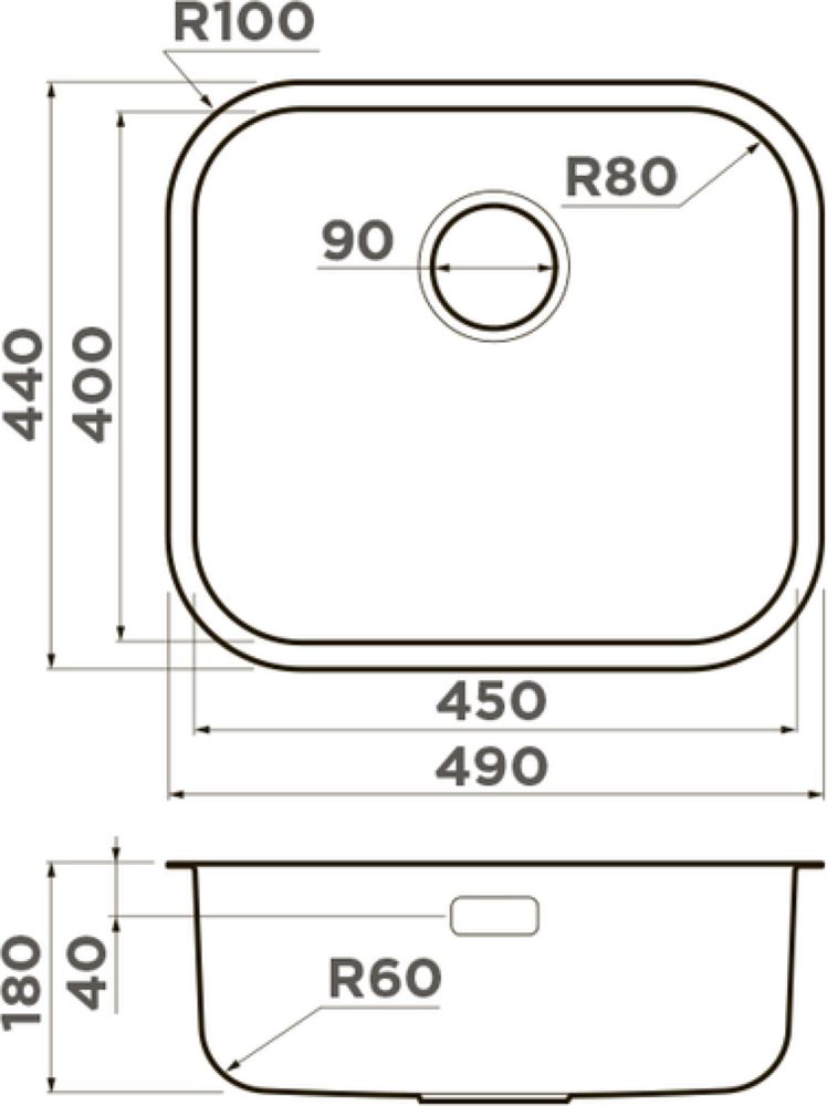Кухонная мойка OMOIKIRI Omi 49-U/I-LG (4993301) - ракурс 2
