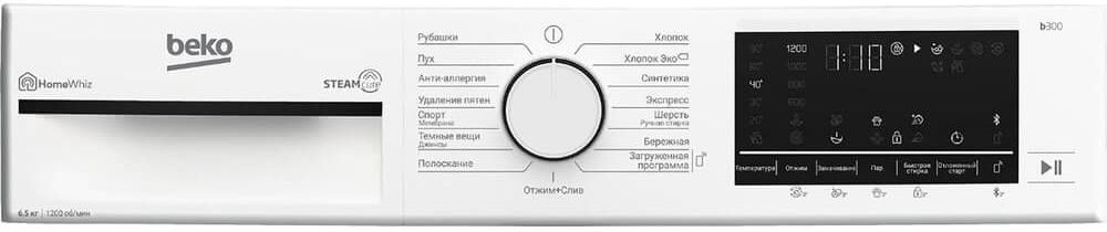 Узкая стиральная машина BEKO B3WFR 56H2WWB - ракурс 2