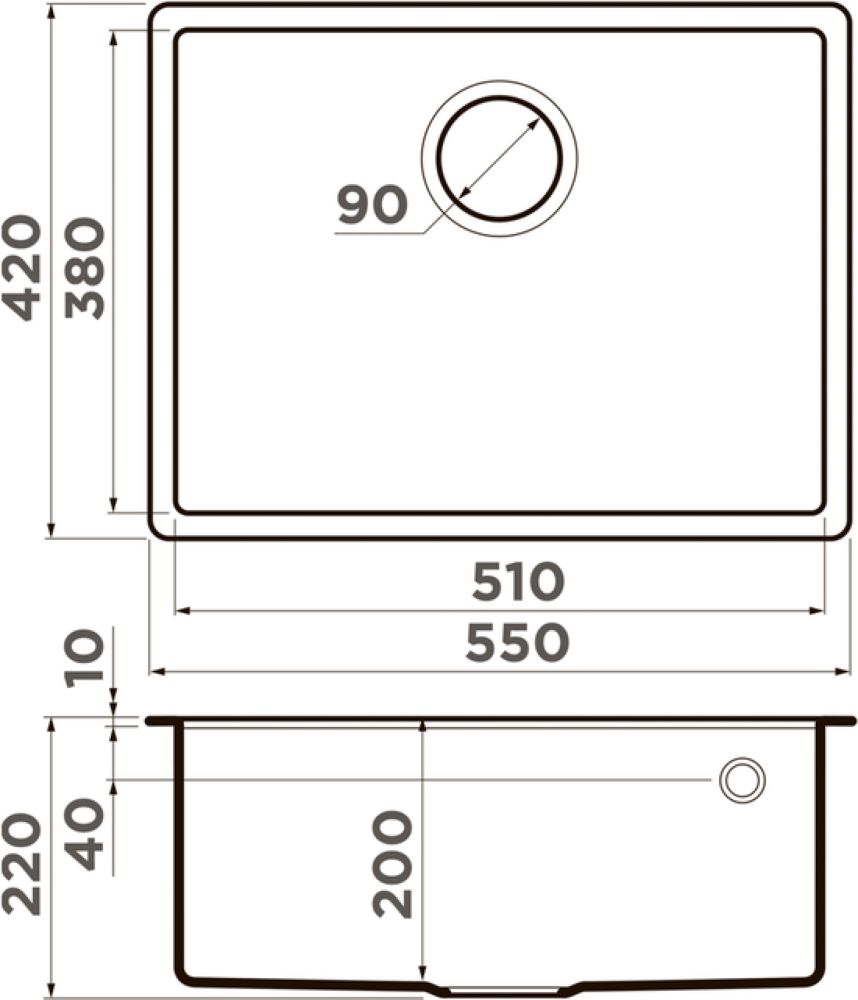 Кухонная мойка OMOIKIRI Tedori 54-U-ES (4997235) - ракурс 2