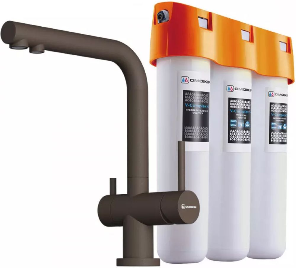 Смеситель для кухни OMOIKIRI Nagano-ES-P + Pure drop Lite (4500.8028)