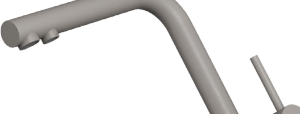Смеситель для кухни OMOIKIRI Nagano-GR-P + Pure drop Lite - ракурс 2