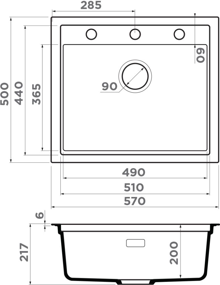 Кухонная мойка OMOIKIRI Sintesi 57-WH (4997141) - ракурс 4