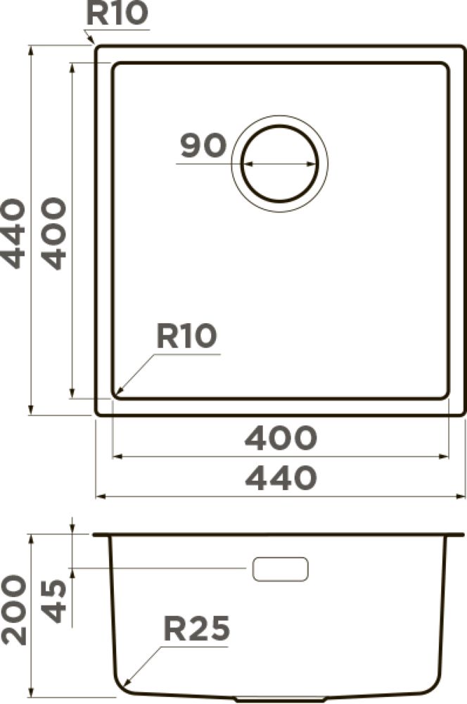 Кухонная мойка OMOIKIRI Tadzava 44-UI Ultra-LG (4993264) - ракурс 4