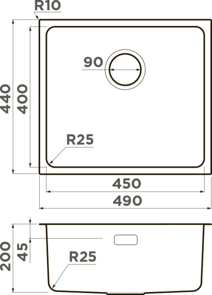 Кухонная мойка OMOIKIRI Tadzava 49-UI-LG (4993263) - ракурс 4