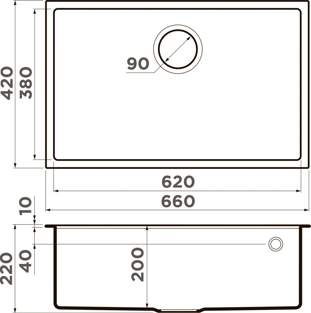 Кухонная мойка OMOIKIRI Tedori 66-U-ES (4997237) - ракурс 4