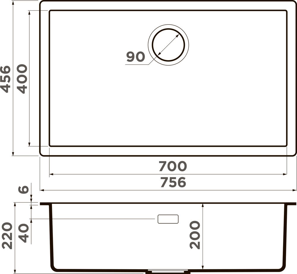 Кухонная мойка OMOIKIRI Yamakawa 75-Integra-GB - ракурс 4