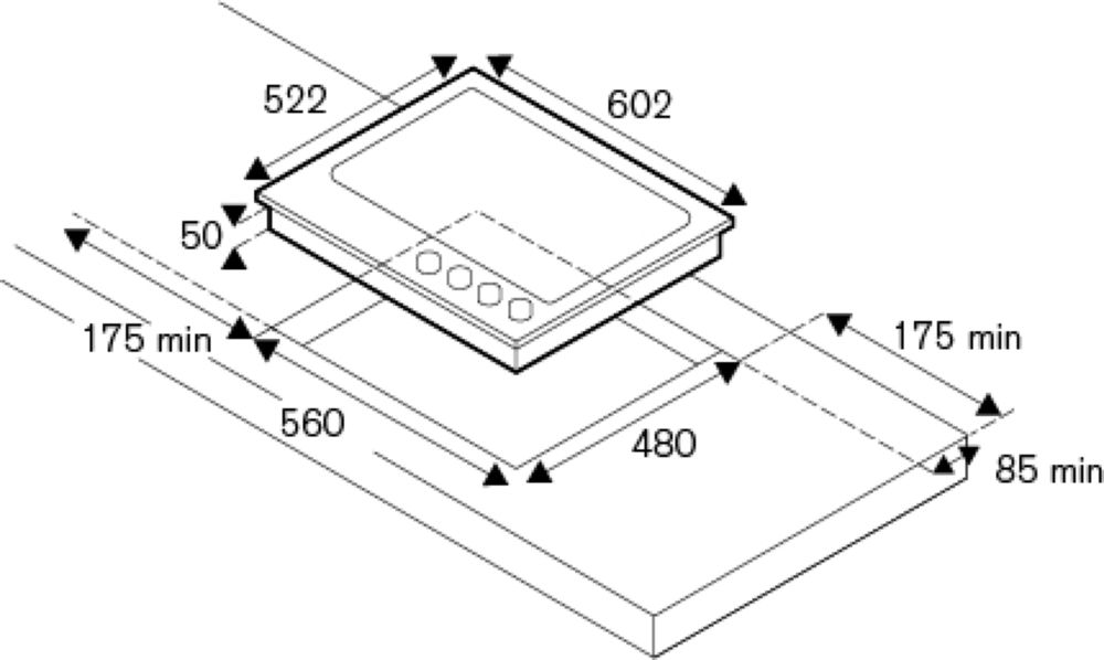Газовая варочная панель BERTAZZONI P604LHERAG - ракурс 2