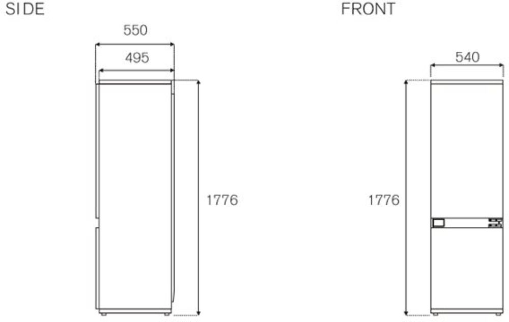Встраиваемый холодильник BERTAZZONI REF603BBNPTC - ракурс 4