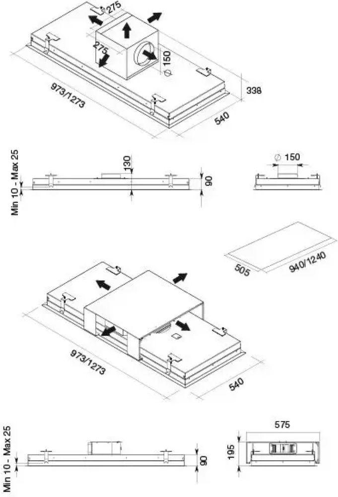 Встраиваемая вытяжка FALMEC STELLA PLUS IS.120 WHITE - ракурс 3