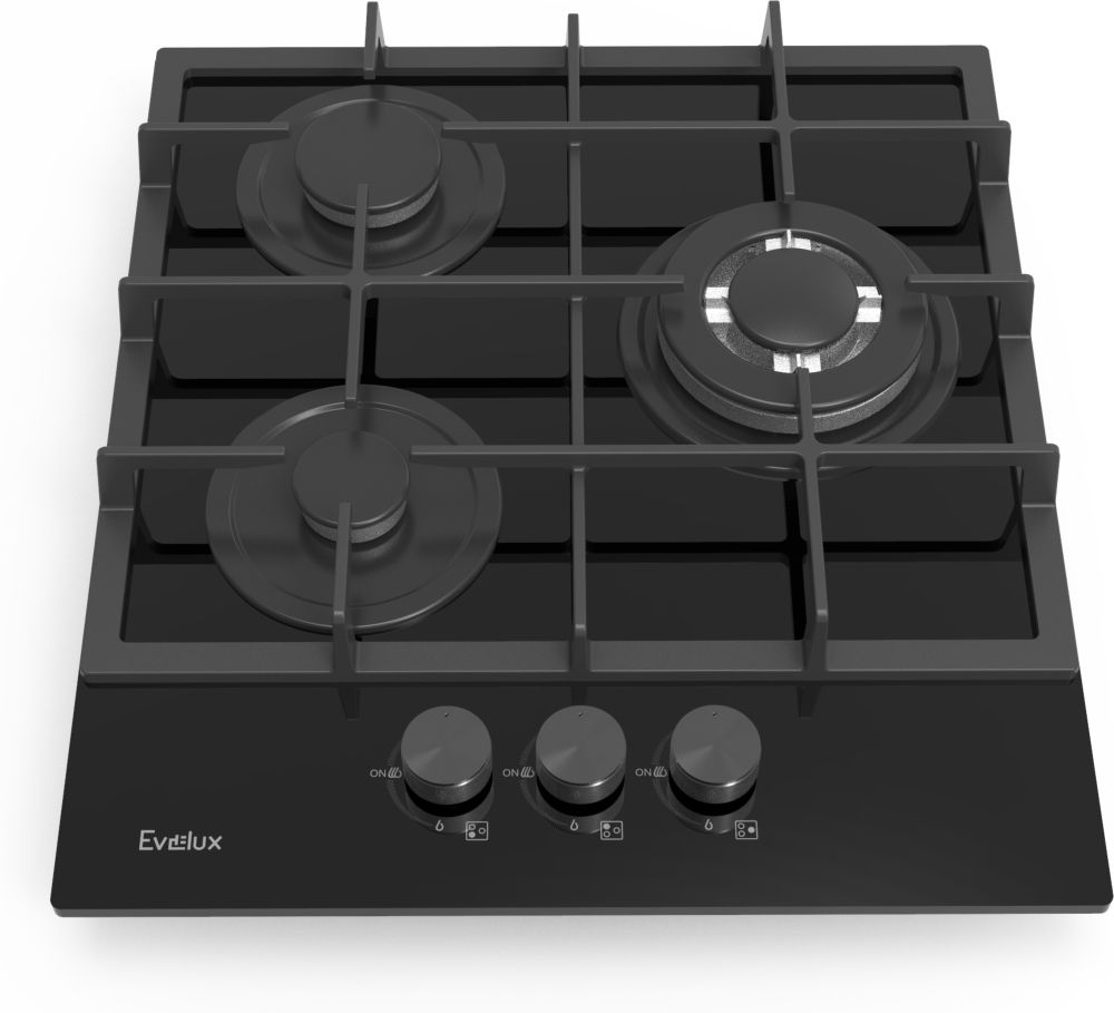 Газовая варочная панель EVELUX HEG 425 BG - ракурс 2