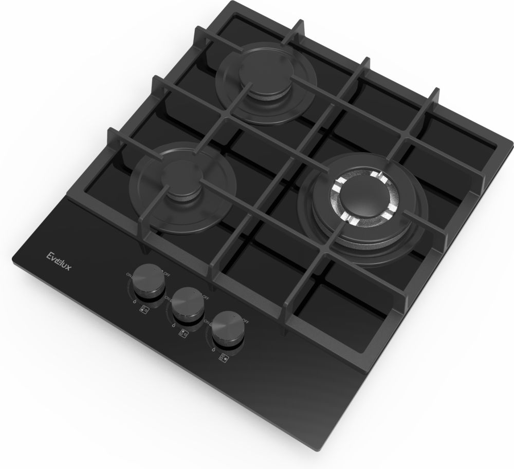 Газовая варочная панель EVELUX HEG 425 BG - ракурс 3
