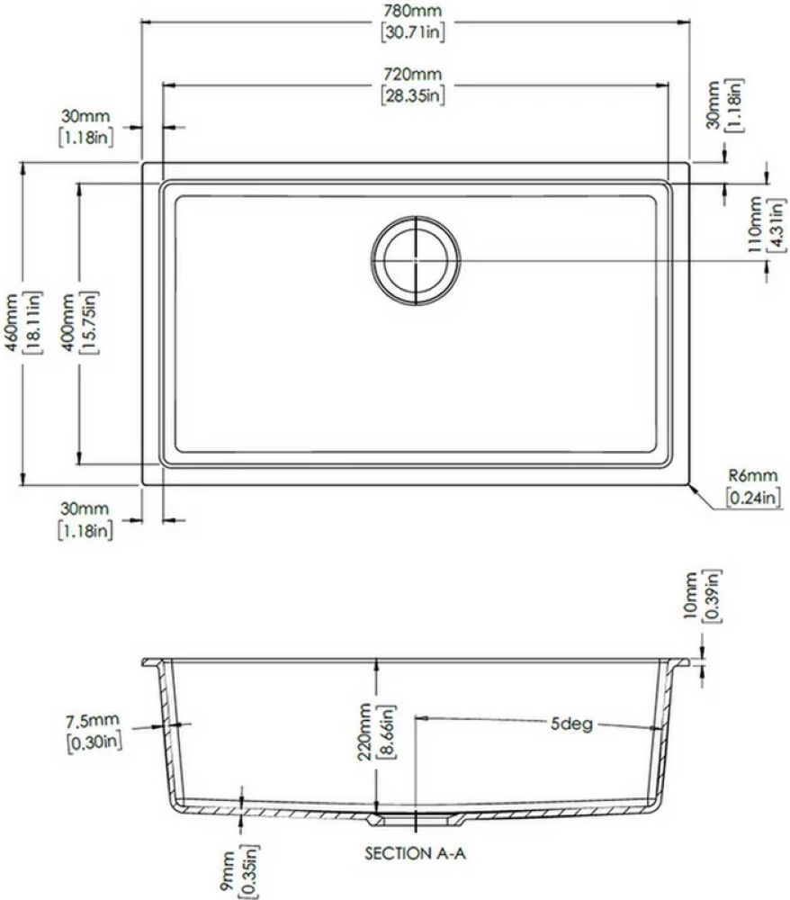 Кухонная мойка LONGRAN ENG780.460 - 08 - ракурс 2