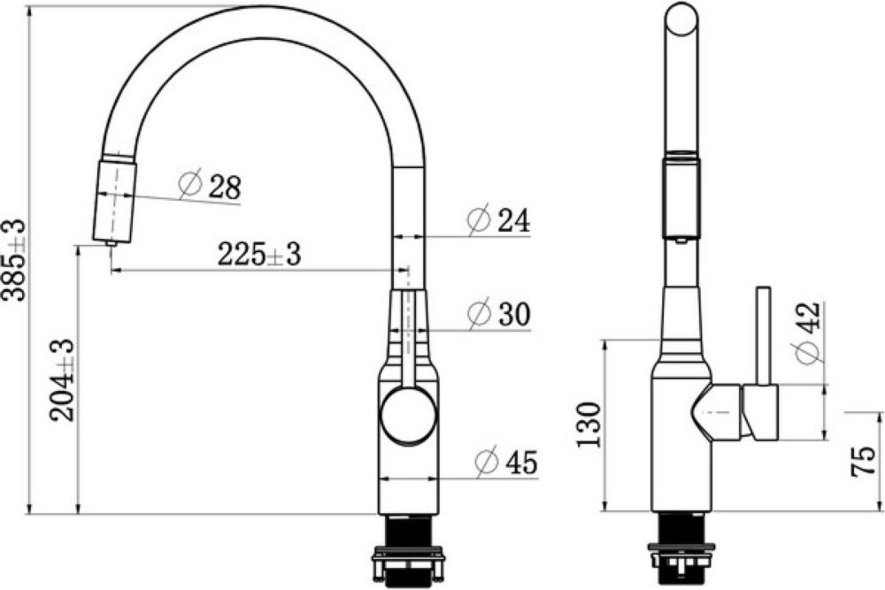Смеситель для кухни LONGRAN LM219A BL - ракурс 2