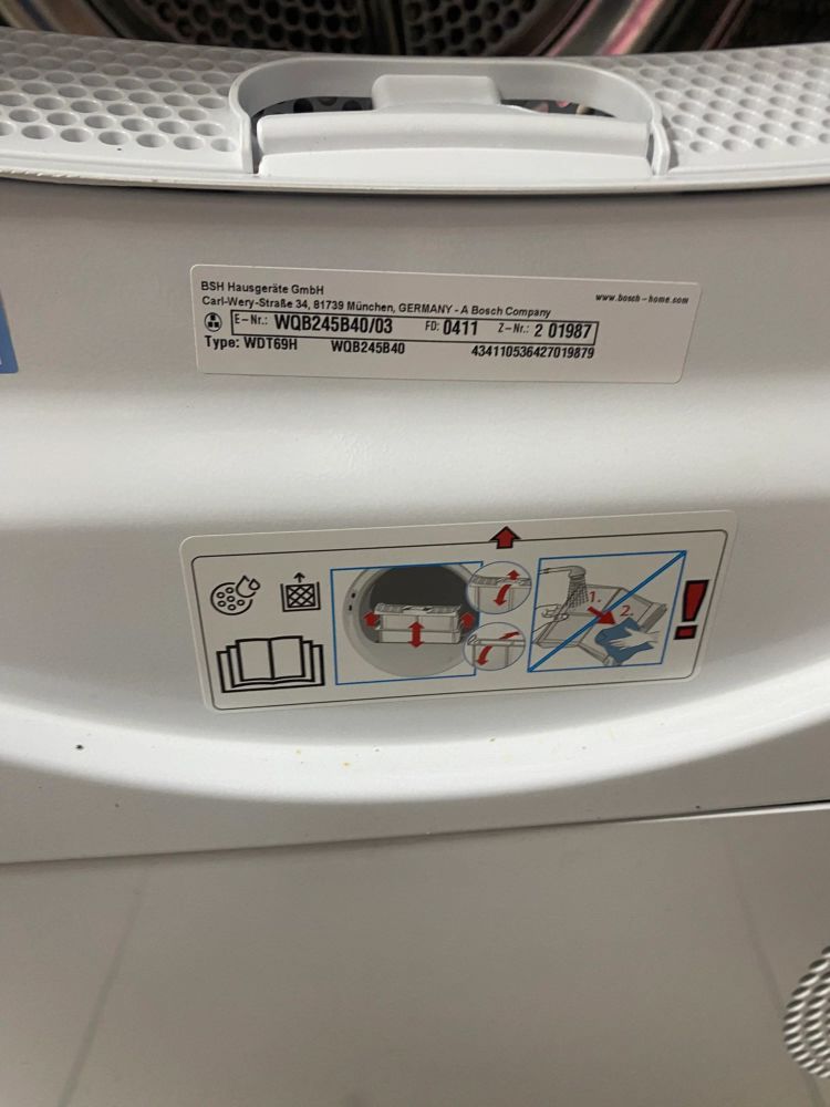Сушильная машина BOSCH WQB 245B40 - ракурс 8