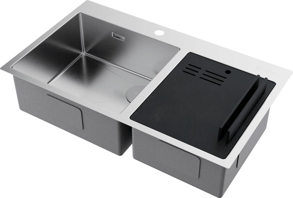 Кухонная мойка OMOIKIRI Akisame 86-2 Side-IN (4997021) - ракурс 2