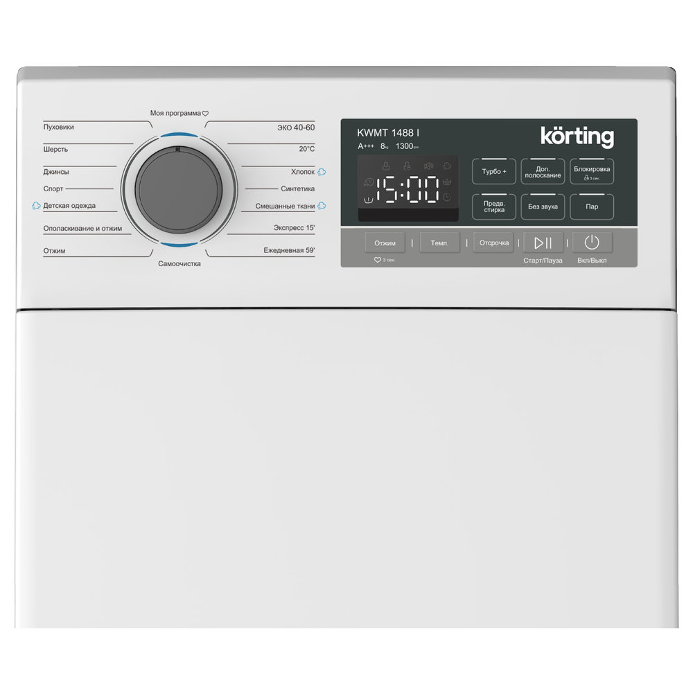 Стиральная машина с вертикальной загрузкой KORTING KWMT 1488 I - ракурс 2