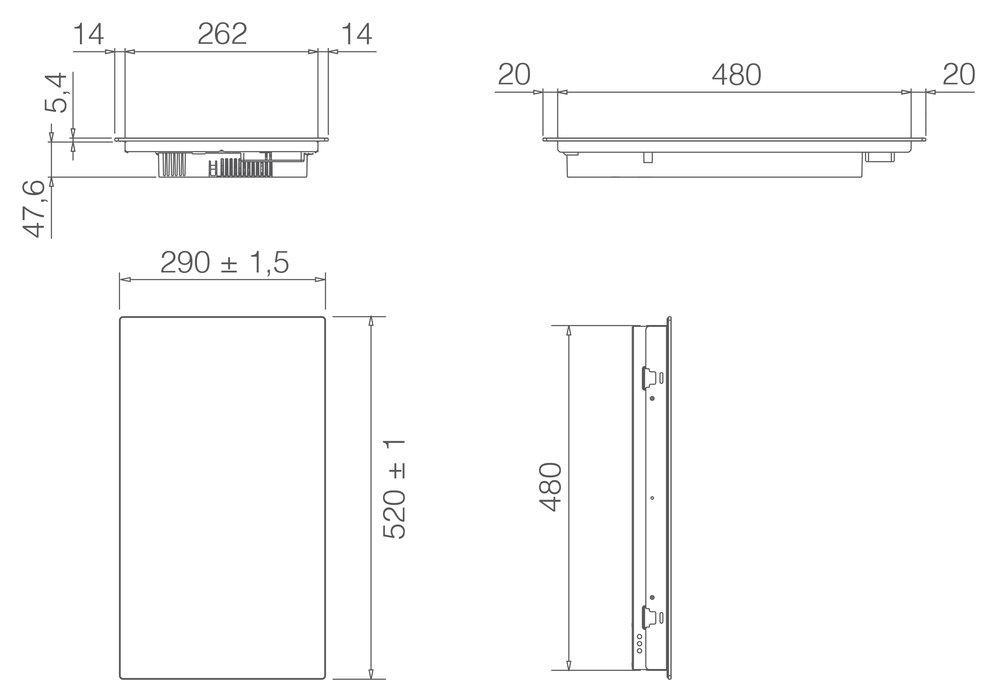 Индукционная варочная панель ELICA RATIO CONNEX 302 PLUS BL - ракурс 2