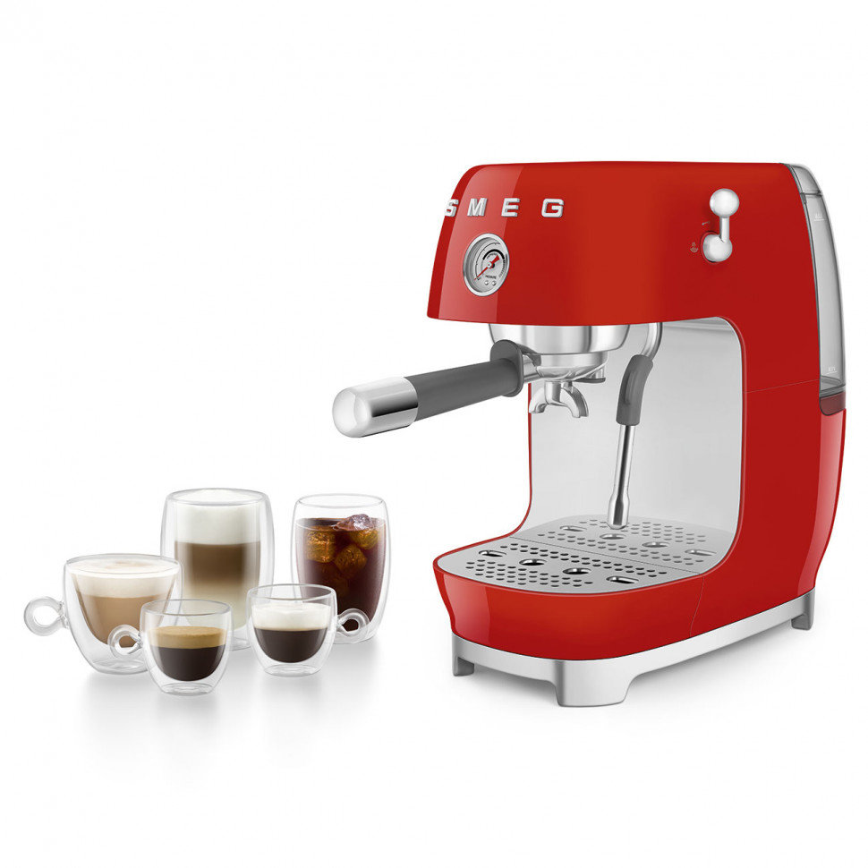 Рожковая кофеварка SMEG ECF 03RDEU - ракурс 11
