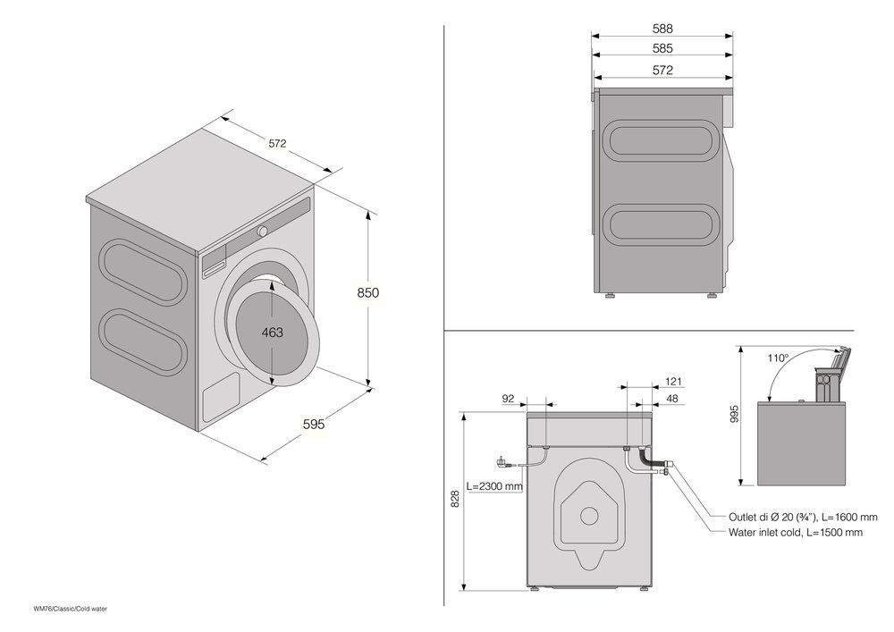 Полноразмерная стиральная машина ASKO W 1094W - ракурс 5