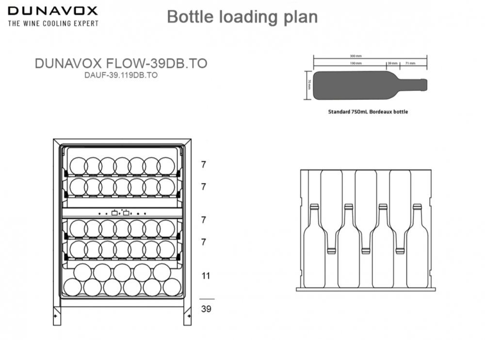 Винный шкаф DUNAVOX DAUF-39.119DB.TO - ракурс 6