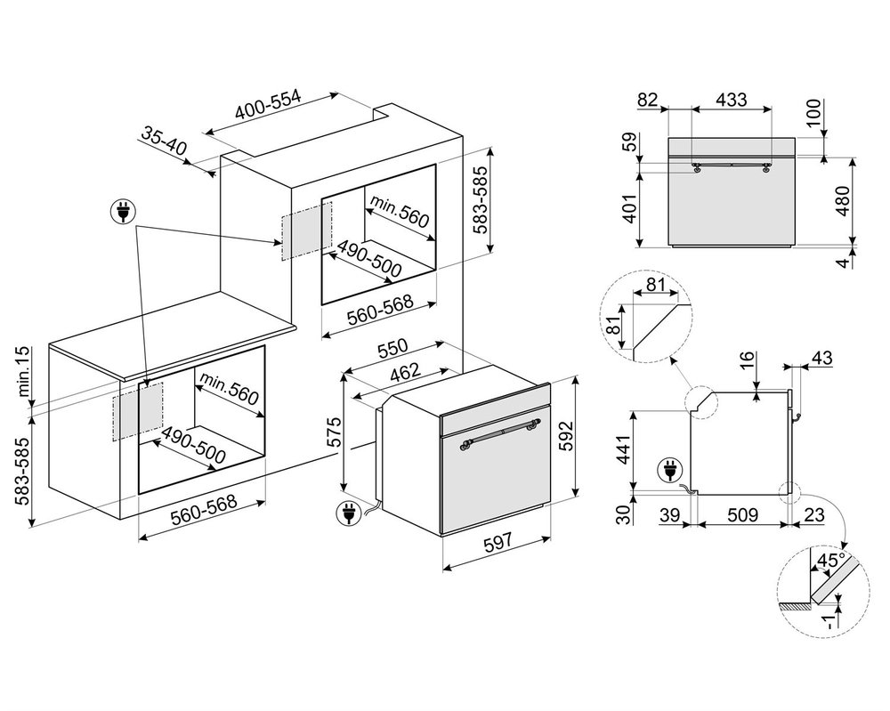Электрический духовой шкаф SMEG SFP 67C1TPO - ракурс 7