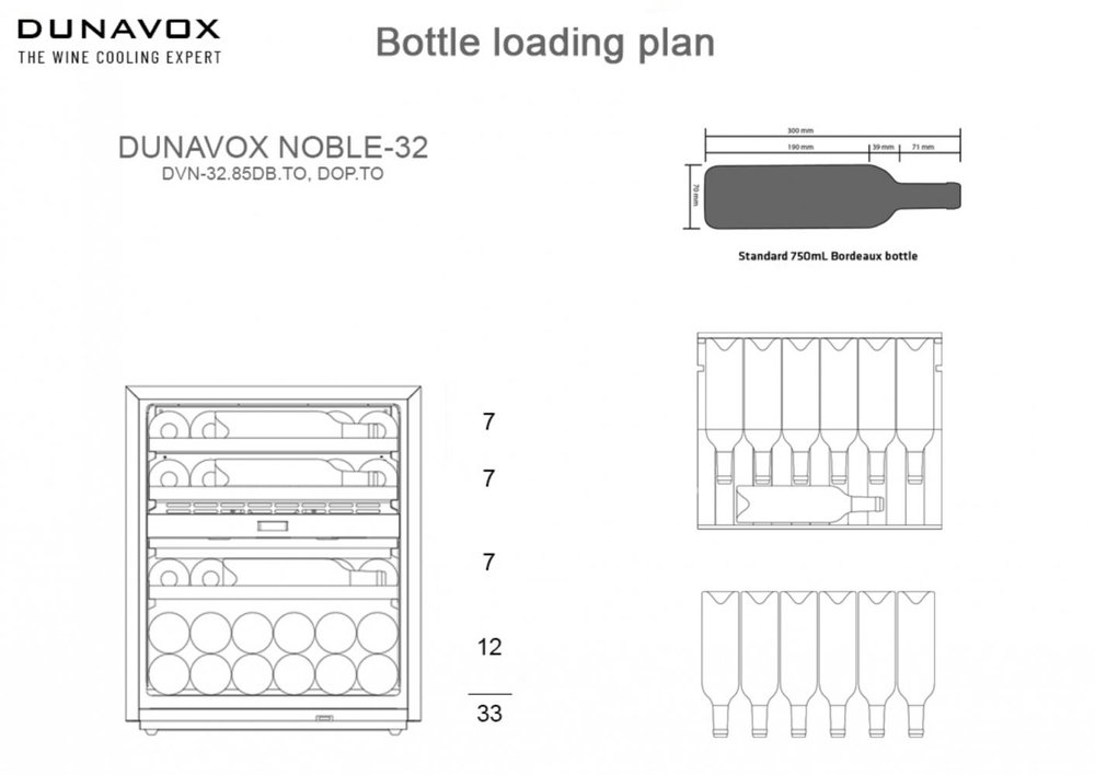 Встраиваемый винный шкаф DUNAVOX DVN-32.85DB.TO - ракурс 9
