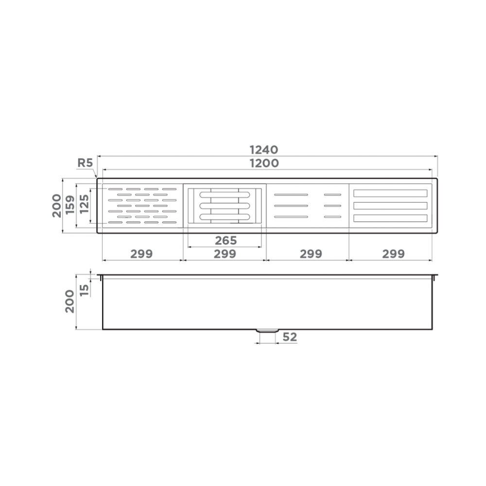 Сушка для посуды OMOIKIRI DRY-01-LG без вставок (4999108) - ракурс 2