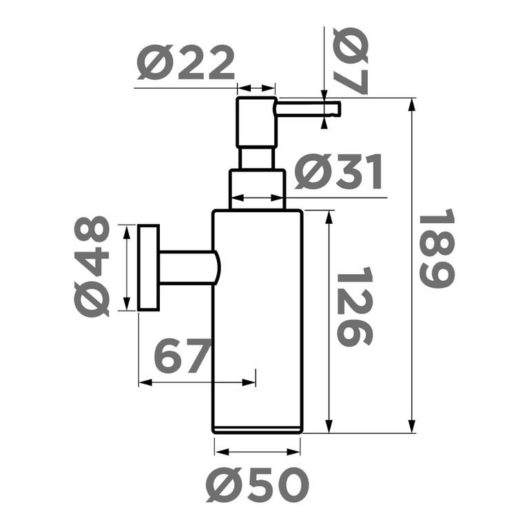 Дозатор жидкого моющего средства OMOIKIRI OM-07-LG (4995097) - ракурс 2
