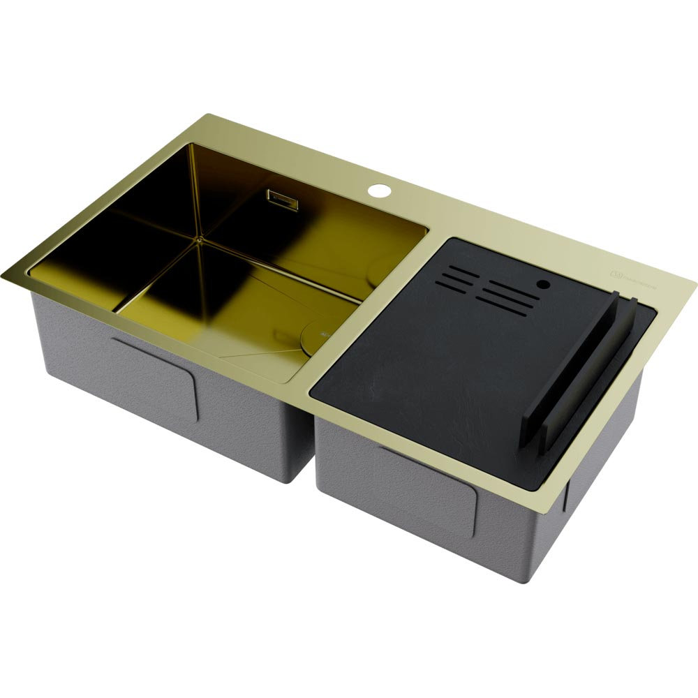 Кухонная мойка OMOIKIRI Akisame 86-2 Side-LG (4997048) - ракурс 2