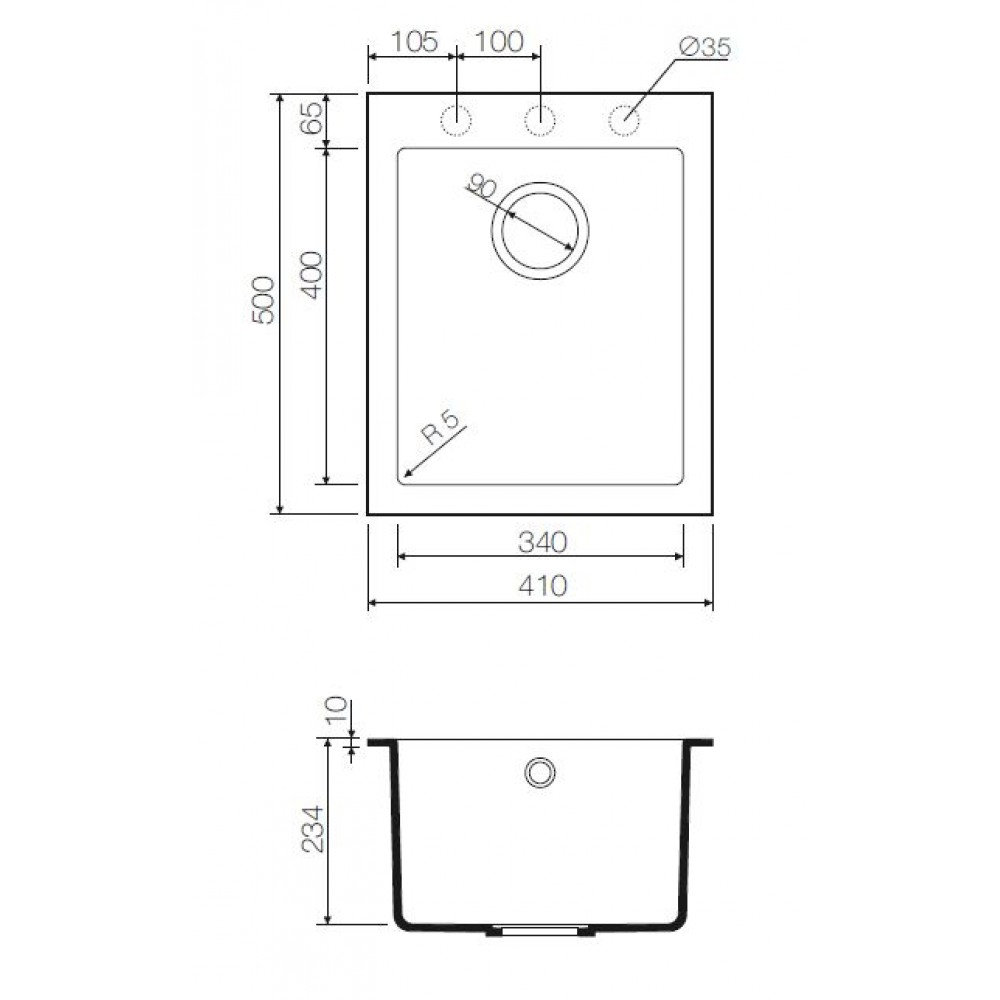 Кухонная мойка OMOIKIRI Bosen 41-ES (4997205) - ракурс 3
