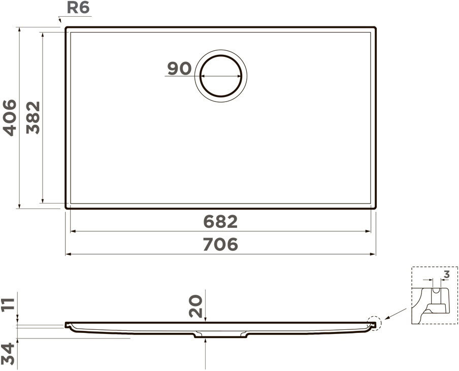 Кухонная мойка OMOIKIRI Kiten 70-INT GB (4997478) - ракурс 6